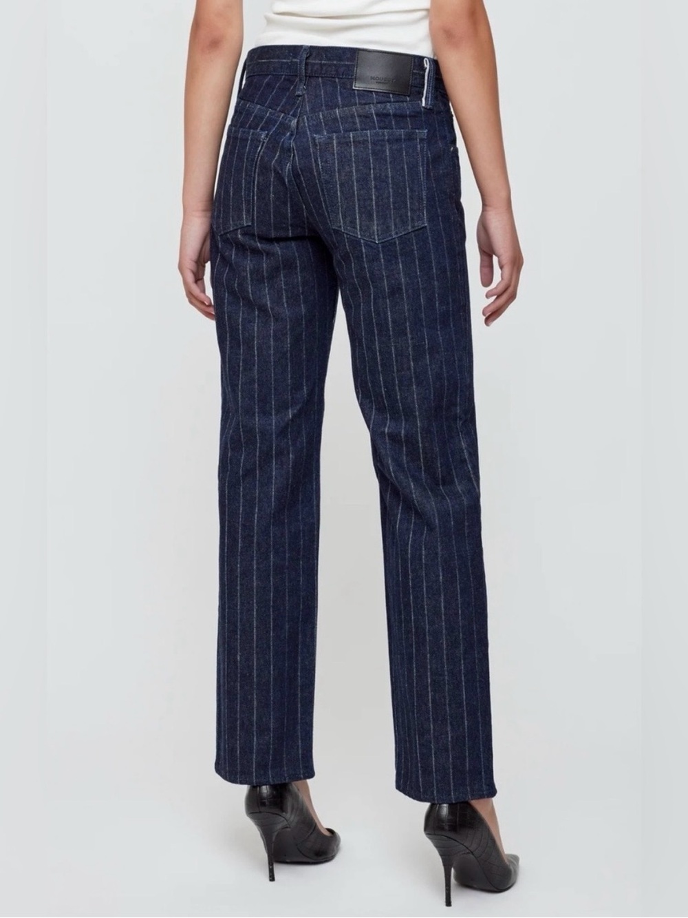 Women's Moussy Denim Pinstripe Straight-Leg Jeans - Picture 2 of 12